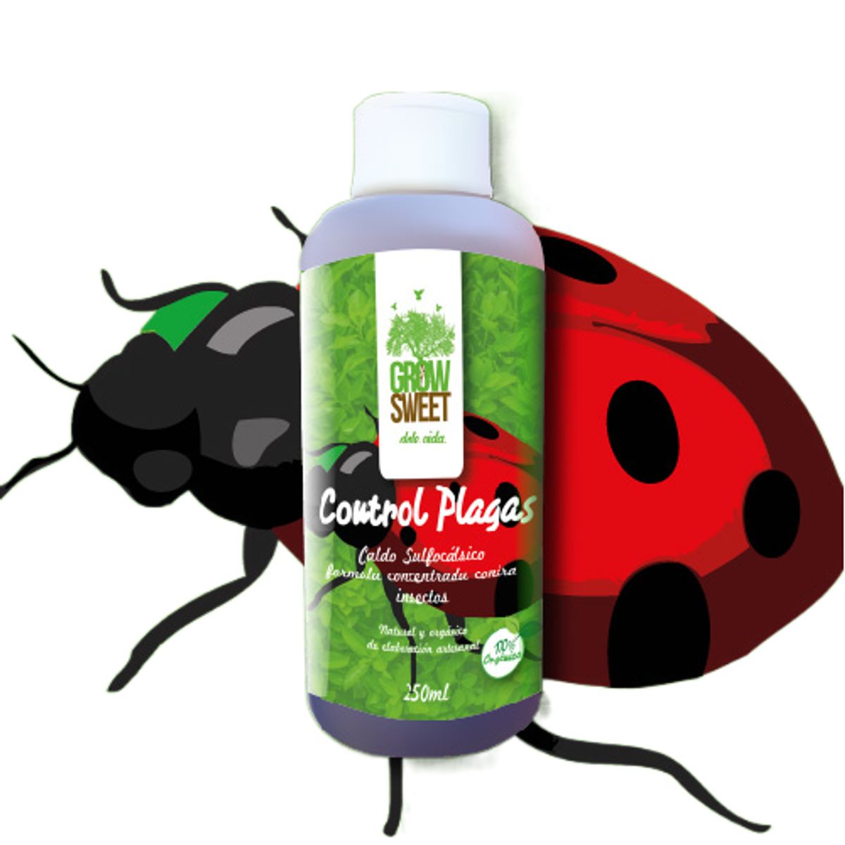 GROW SWEET - Control De Plagas 250ml Contra Botritis Oídio Pithium Etc