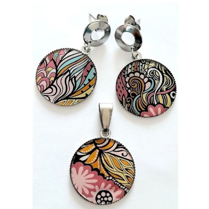 CATHALIFAUDJOYAS - conjunto dos piezas resina CathalifaudJoyas