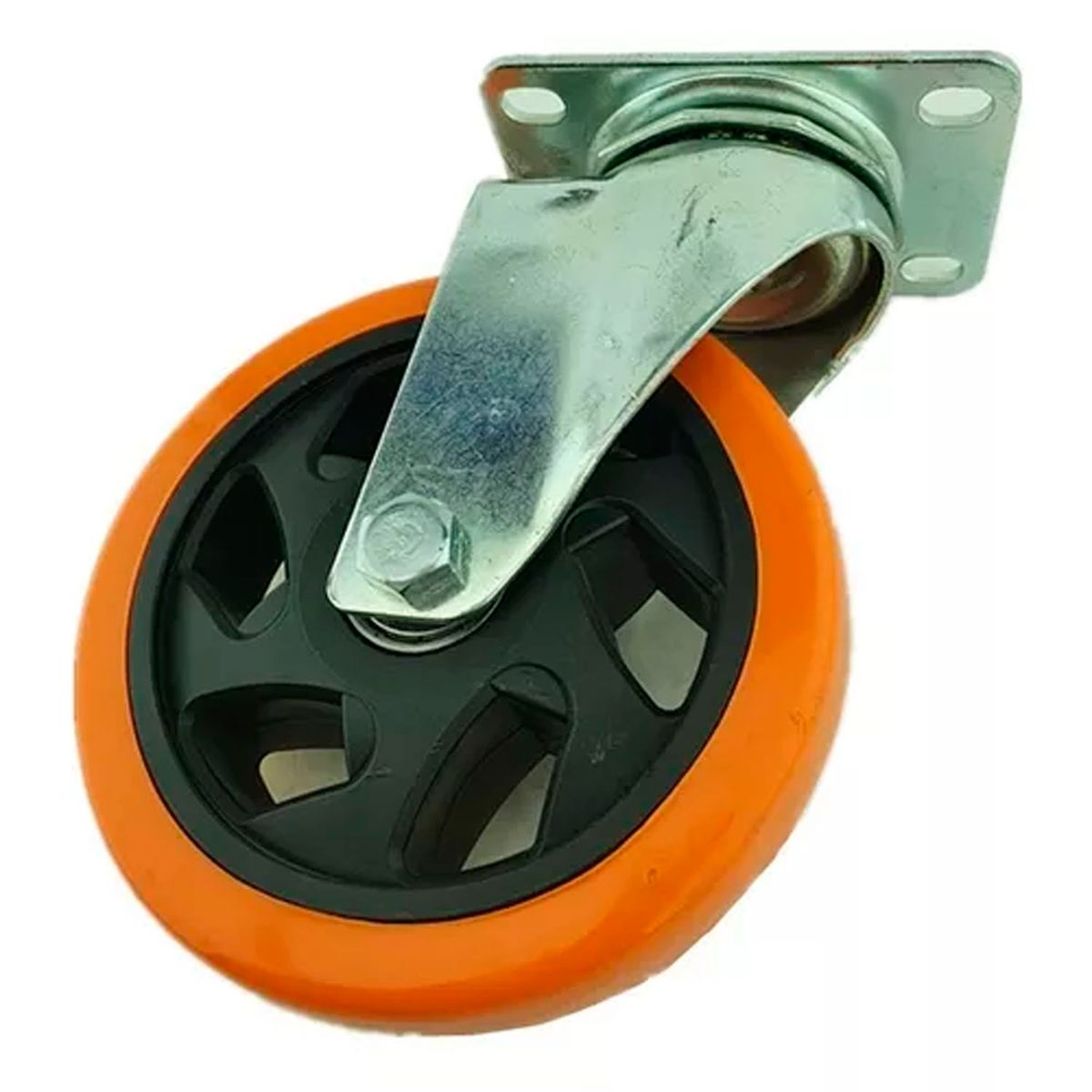 GENERICO - Rueda Naranja Giratoria 5 Pulgadas