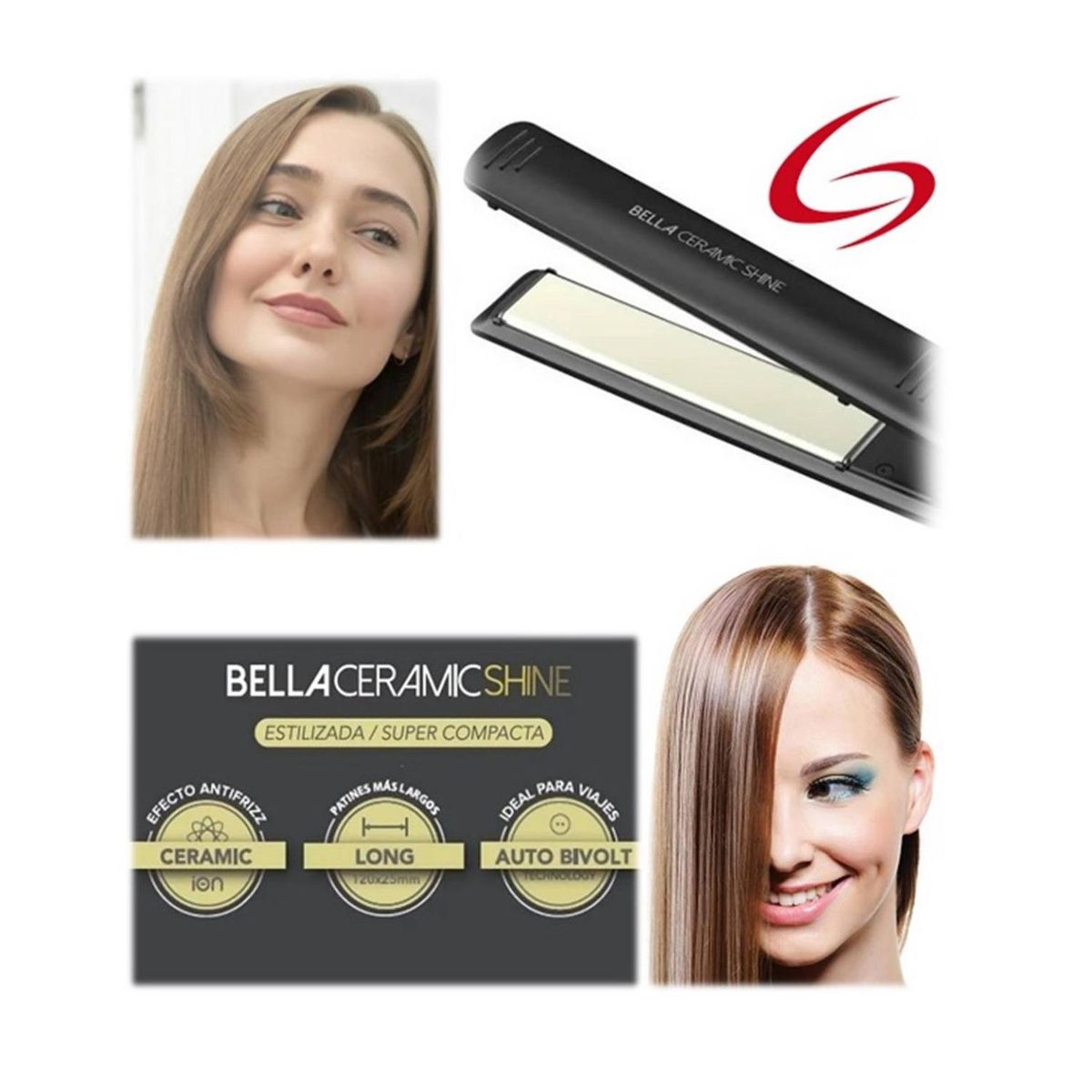 GAMA - Alisador Plancha De Pelo 230°C Bella Ceramic Shine Gama