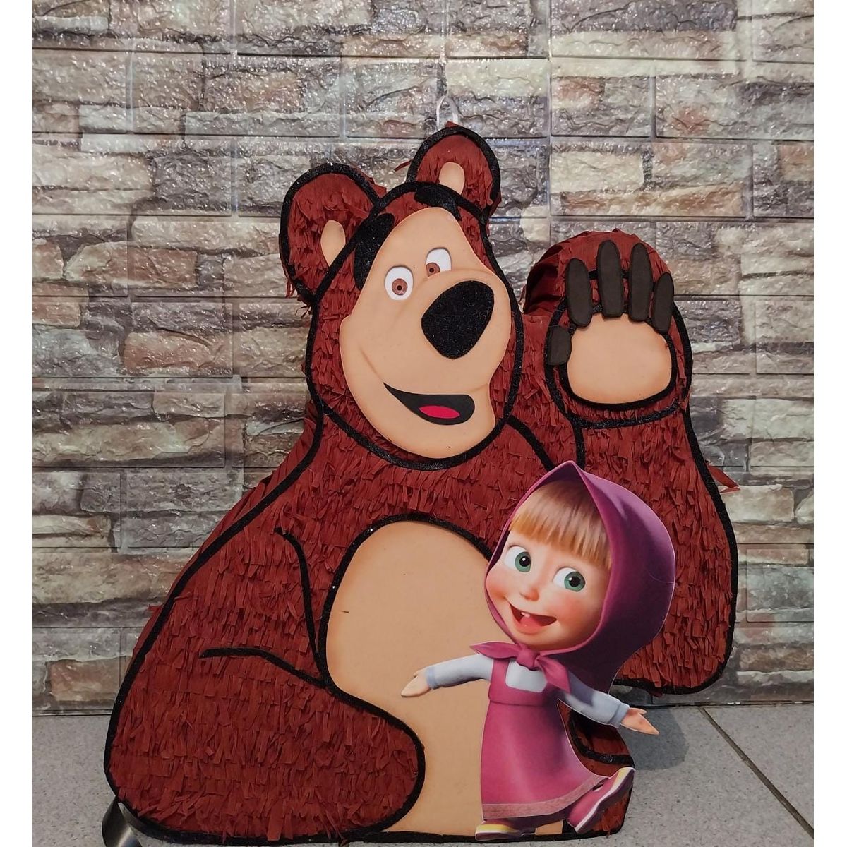 GENERICO - Piñata temática Masha y el Oso de 50cm