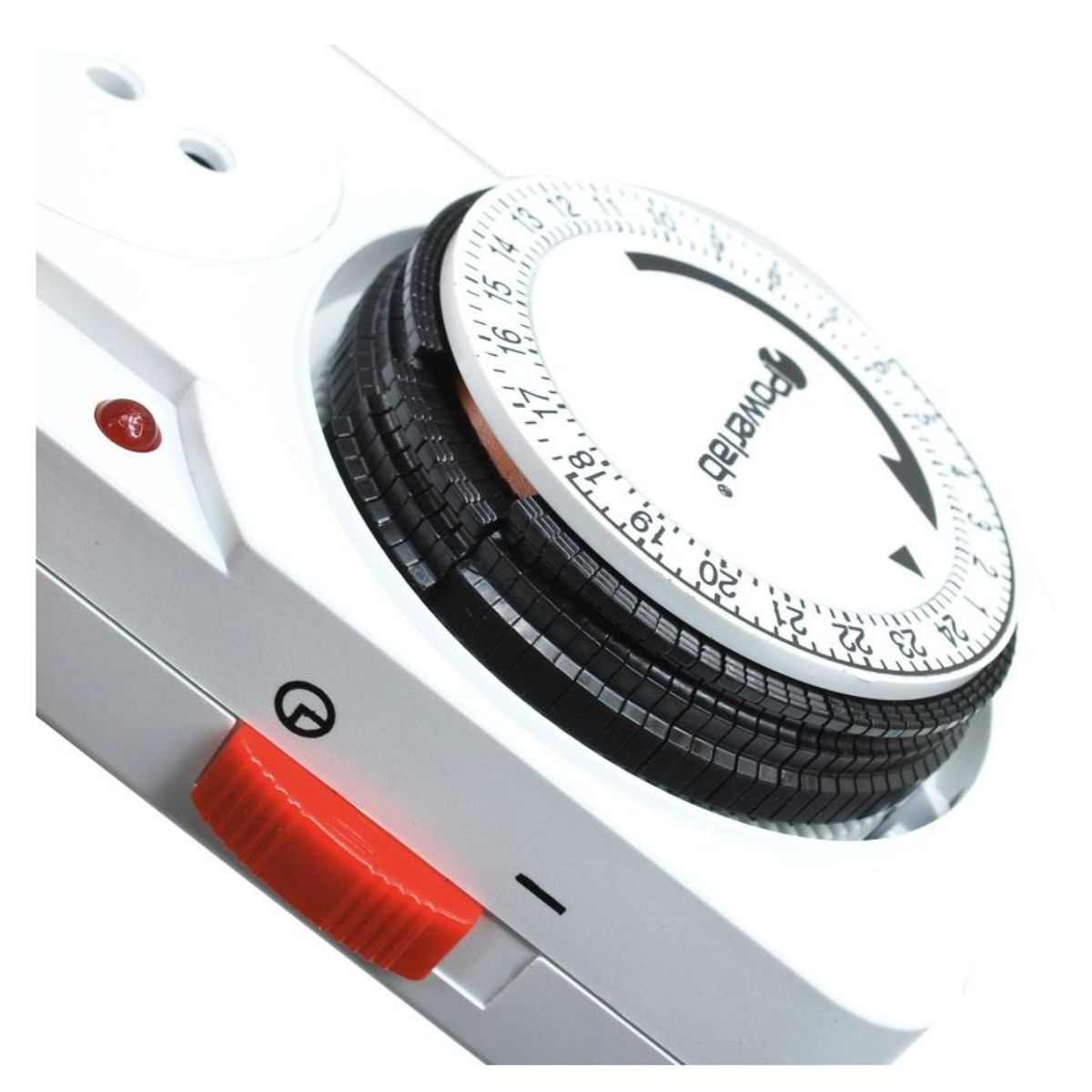 POWERLAB - Timer Analogo 2000W Temporizador 24 Horas Blanco Powerlab