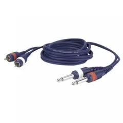 DAP AUDIO - CABLE AUDIO 2RCA A 2PLUG 6.3MM 1.5MTS
