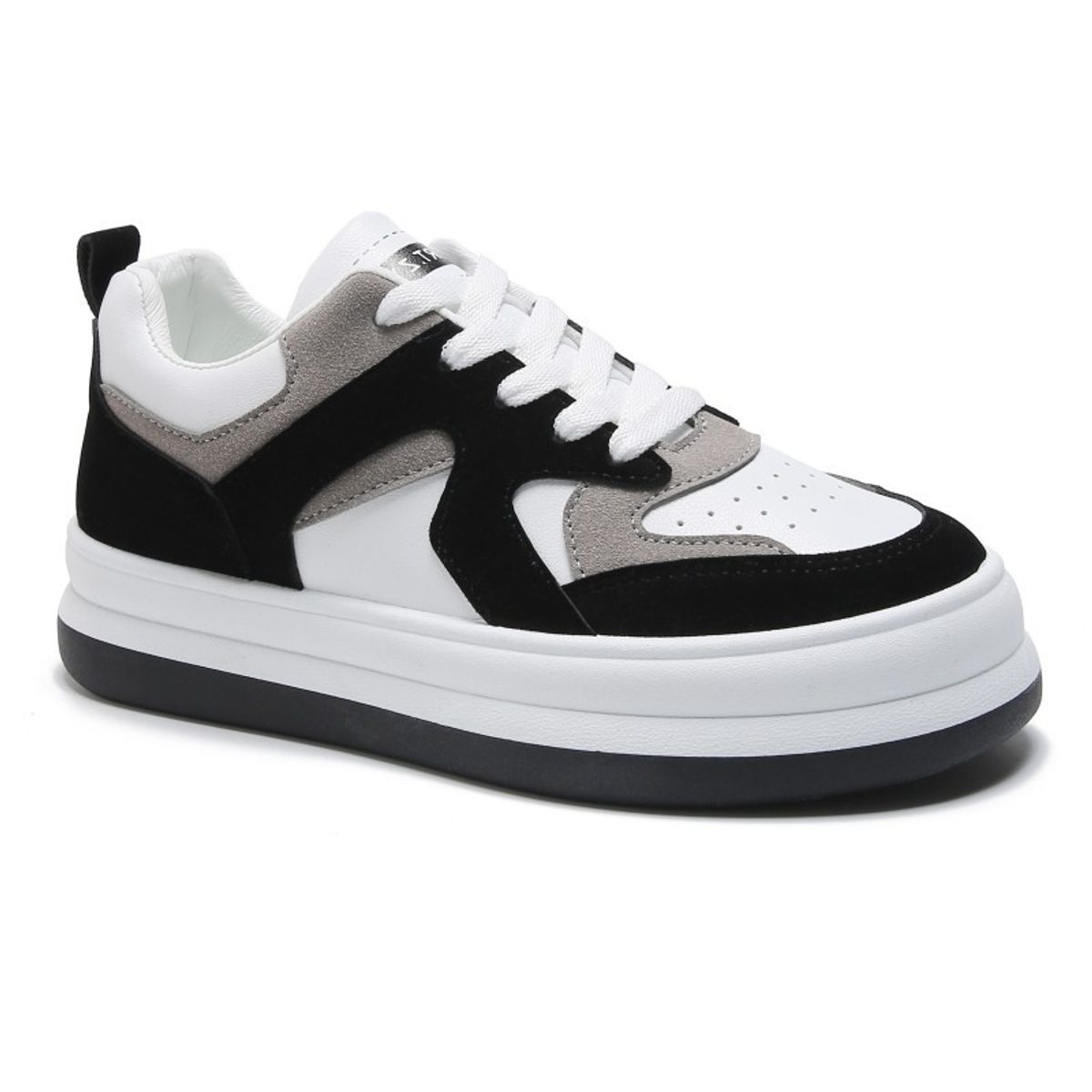 VATYERTY - Zapatillas de skate de dos tonos con cordón delantero