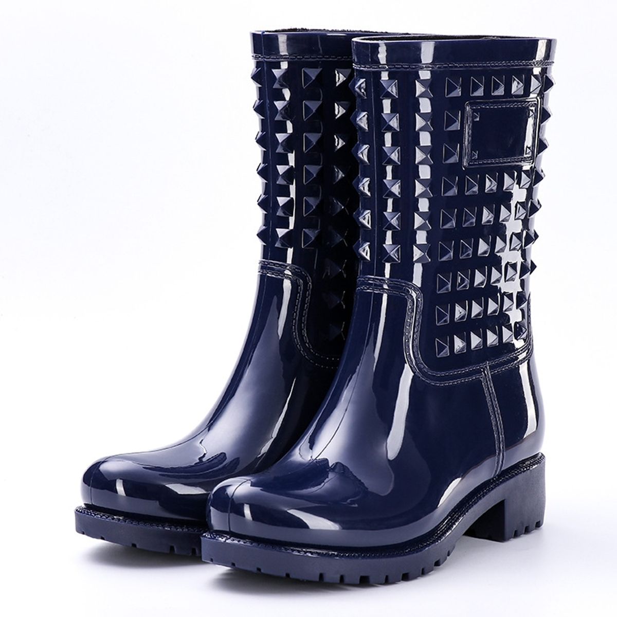 VATYERTY - Botas de lluvia de PVC antideslizantes de tubo alto