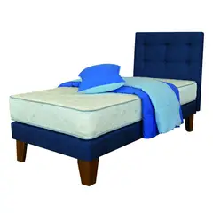 SPOMO - Eurobox Energy Capitoné 1 PL Azul + Pl Pluma y Mesa de Notebook