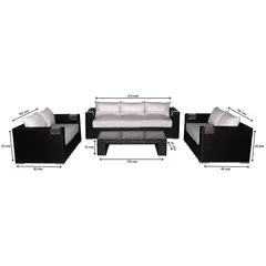 MUEBLES LA TERRAZA - Set Muebles de Terraza 322 Chocolate