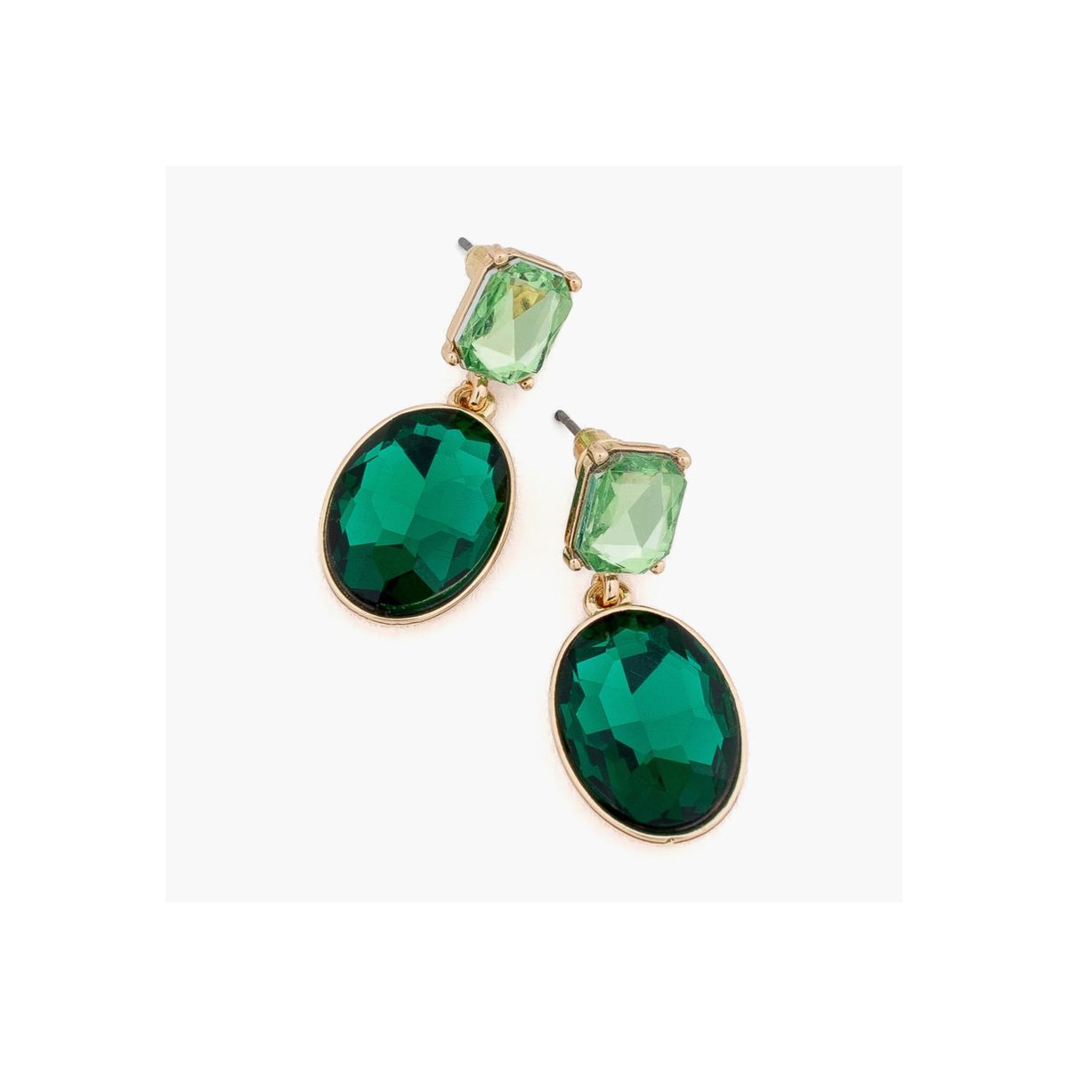 LOUNGE - Aros Mujer Figuras Pequeñas Verde LOUNGE
