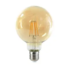 MEGABRIGHT - AMPOLLETA LED G95 YELLOW GLASS E27 6W VINTAGE