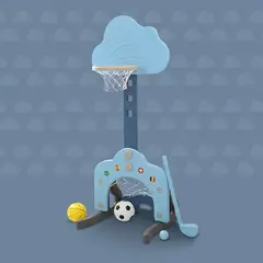 GENERICO - Aro baloncesto arco football y hockey para niños celeste
