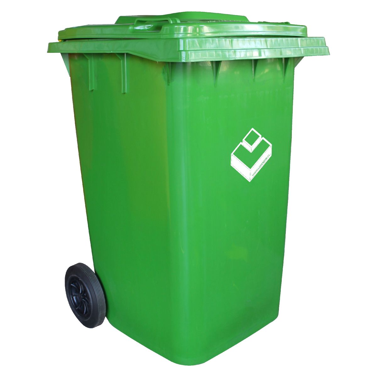 LORENZINI - Contenedor Basurero 360 Lts Verde con ruedas