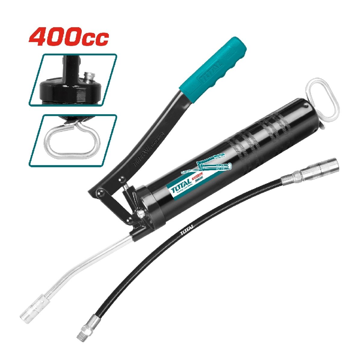 Engrasadora Grasera Manual Industrial 400cc TOTAL, marca TOTAL TOOLS - Foto 2