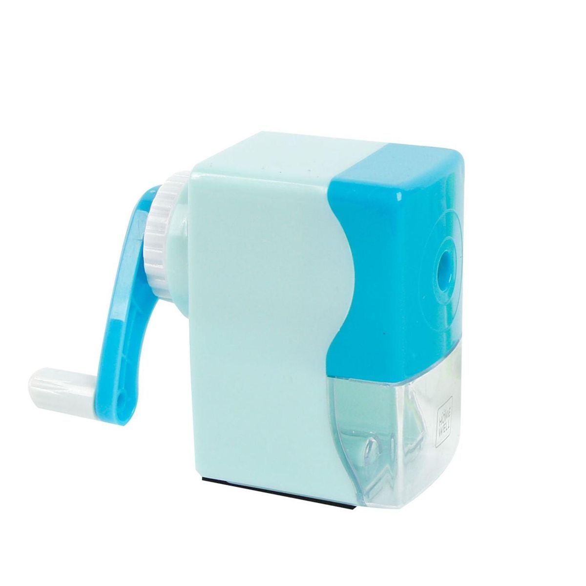 HOMEWELL - Sacapuntas con Manivela Plástico Azul HOMEWELL