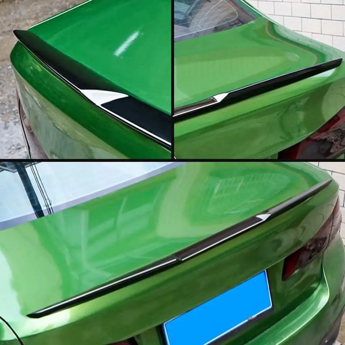 GENERICO - Lip Alerón trasero de goma NEGRO BRILLANTE GLOSS