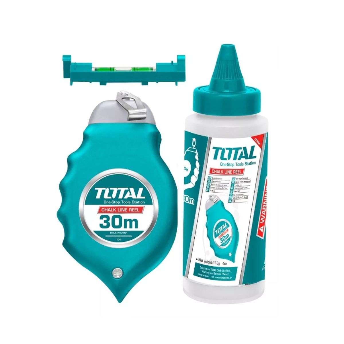 TOTAL TOOLS - Kit Set Tizador  Tiza  Mini Nivel TOTAL