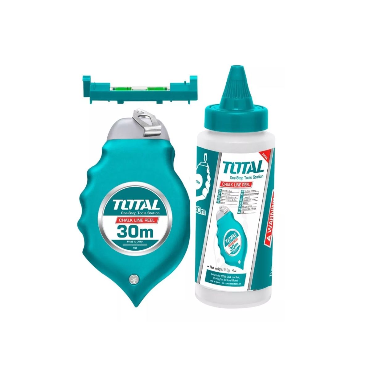 TOTAL TOOLS - Kit Set Tizador  Tiza  Mini Nivel TOTAL
