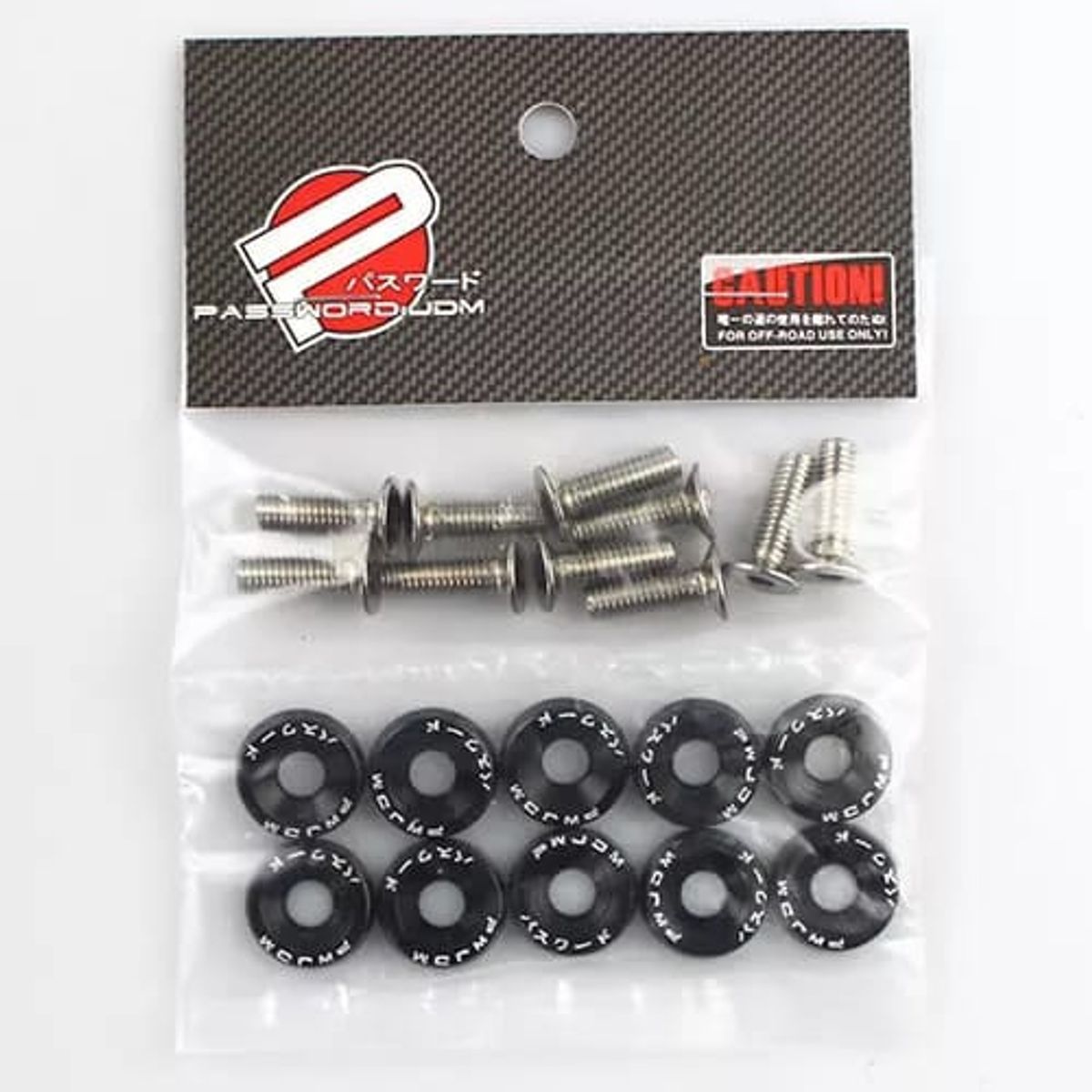 GENERICO - Set 10 tornillos con 10 arandelas hexagonales M6 aluminio