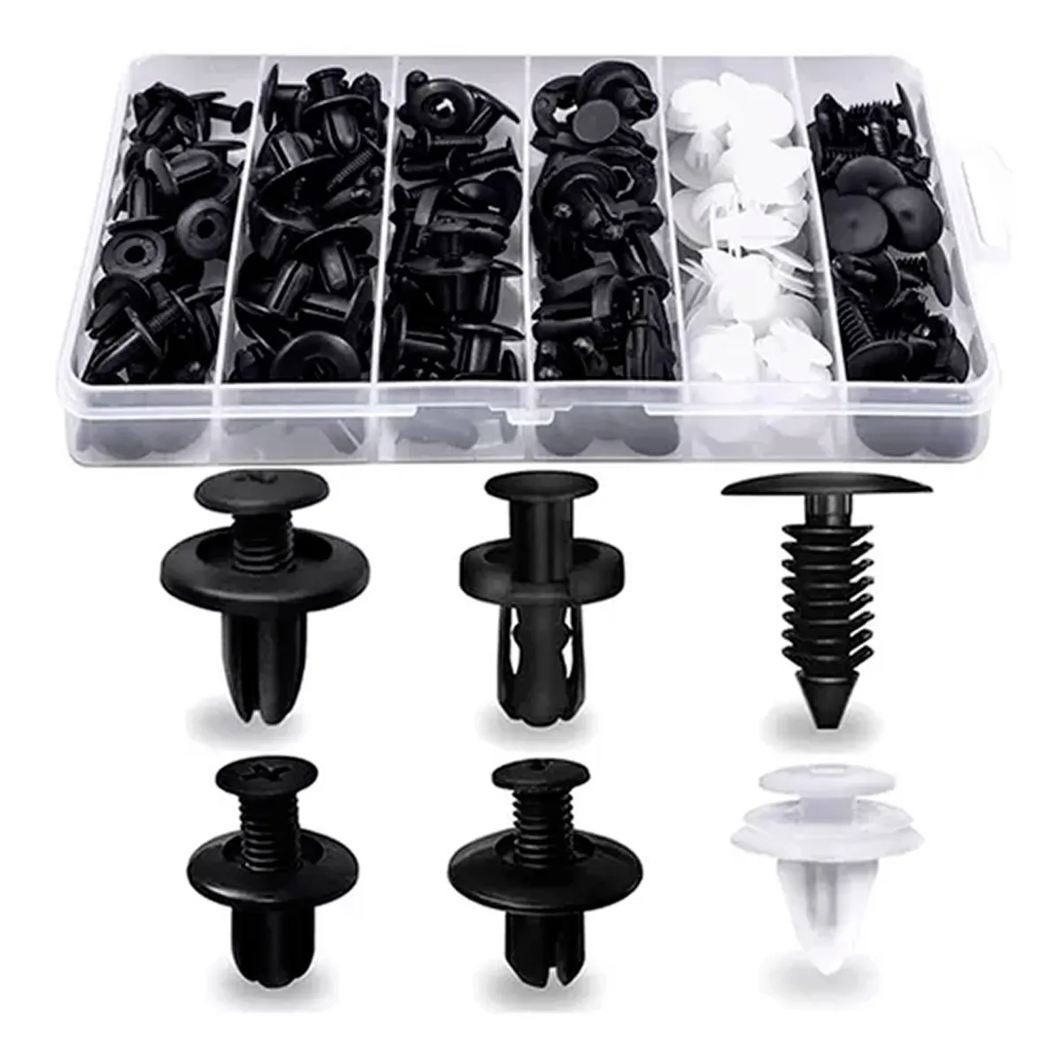 ESHOPANGIE - Set Clip Remache Plastico Sujecion  Broches Autos 100PCS