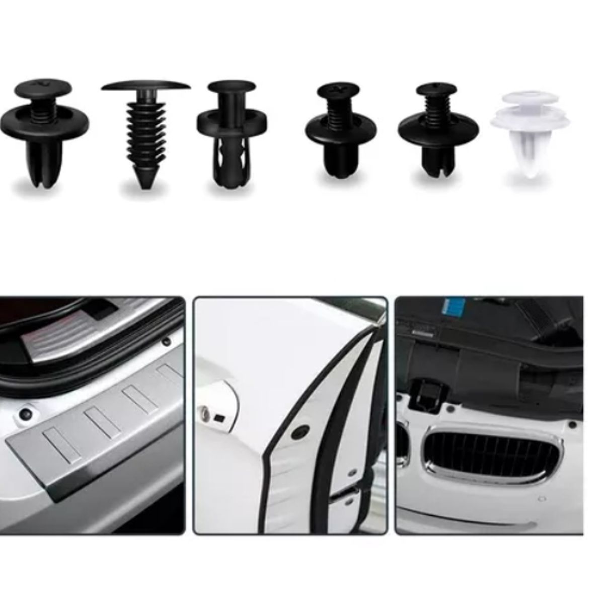 ESHOPANGIE - Set Clip Remache Plastico Sujecion  Broches Autos 100PCS
