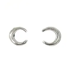 ANDREA COGGIOLA JOYAS - Aros Mini Luna Plata Fina 925