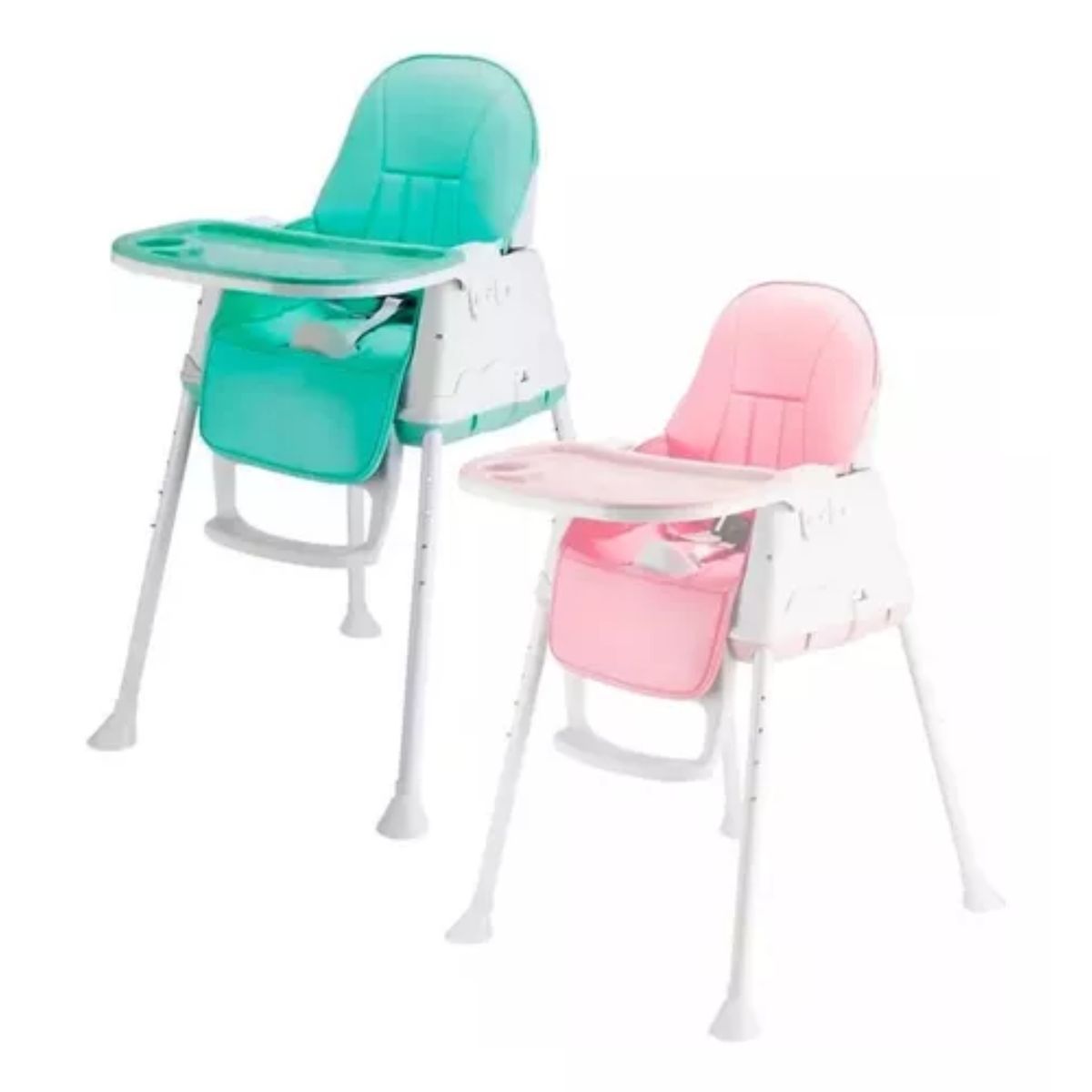 GENERICO - Silla De Comer Para Bebes, Niños 2 En 1 Multifucional Rosa.