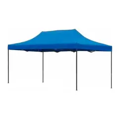 JARDIMEX - Toldo Plegable 3x45 Carpa Antilluvia Protección UV Azul