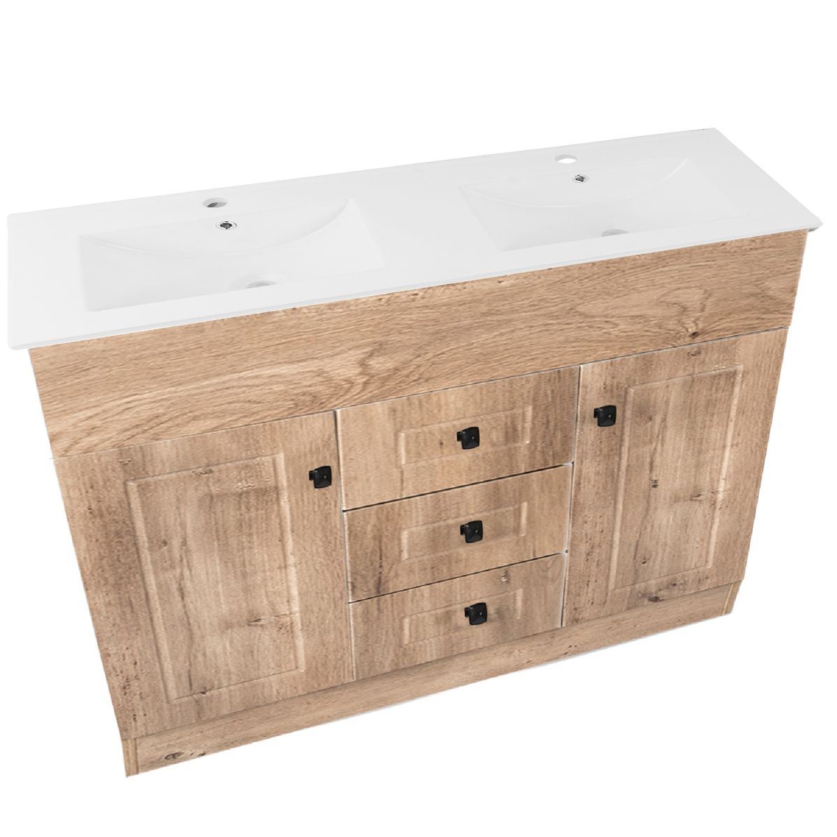 DOMSA - Kit Mueble Vanitorio Doble Domsa BD120PH-W P 120x47x80cm…