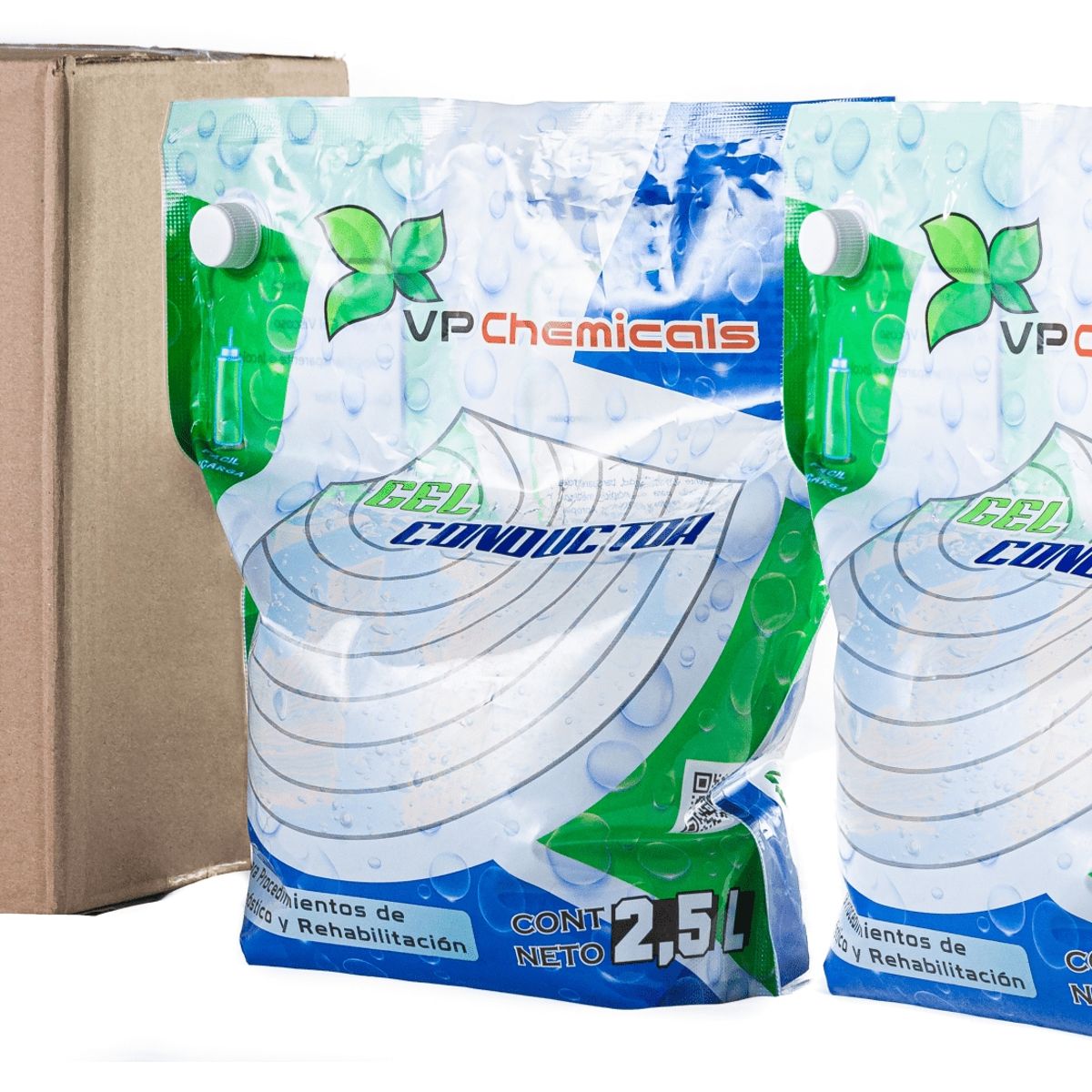 VP CHEMICALS - Gel Conductor Ultrasonido Incoloro Pack 2 Bolsas 2,5 Lts c/u