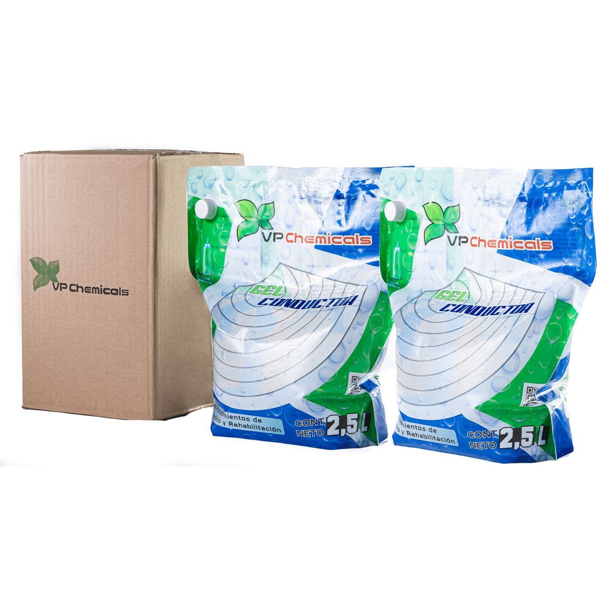 VP CHEMICALS - Gel Conductor Ultrasonido Incoloro Pack 2 Bolsas 2,5 Lts c/u