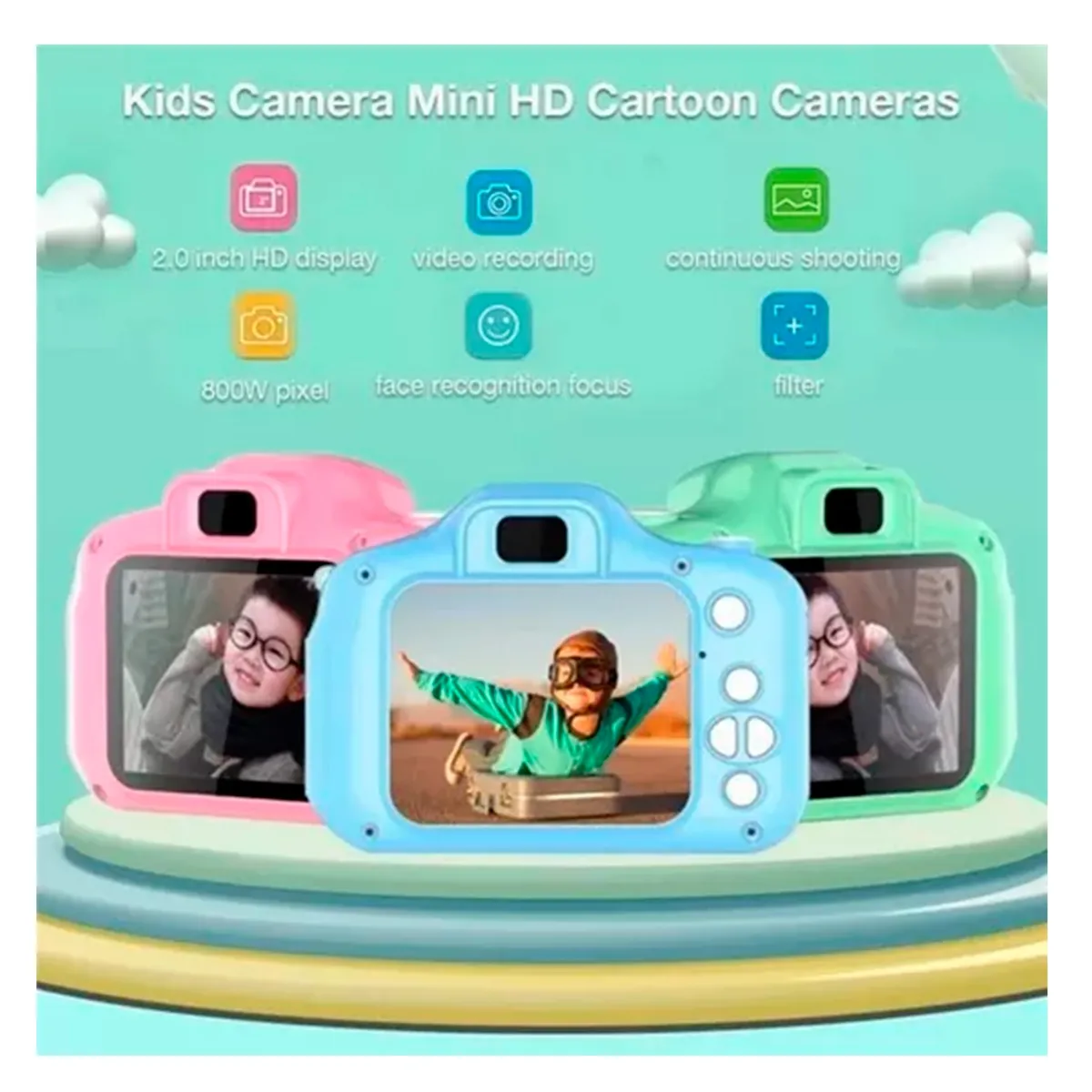GENERICO - Mini Cámara Fotográfica Digital Para Niños Rosa