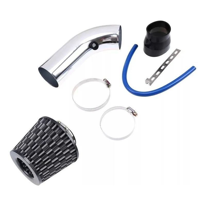 GENERICO - Kit De Inducción Corta + Filtro De Aire Auto CROMADO CROMADO
