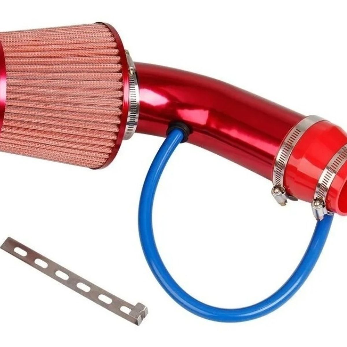 GENERICO - Kit De Inducción Corta + Filtro De Aire Auto ROJO ROJO