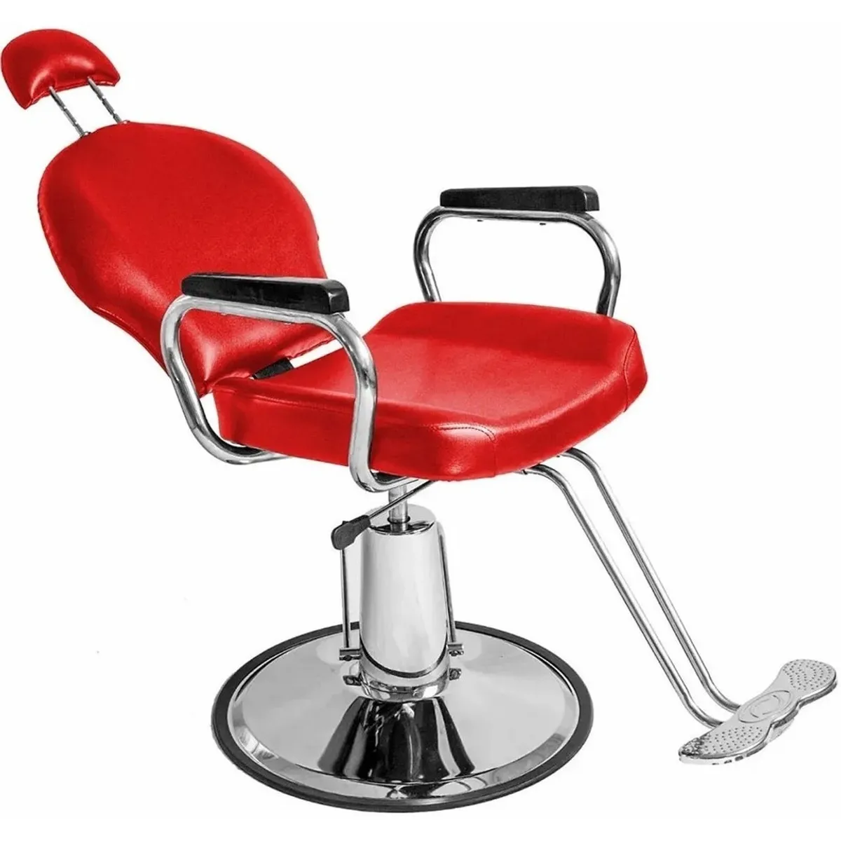 NANOFORT - Sillon Barbero Barberia Silla Peluqueria Rojo