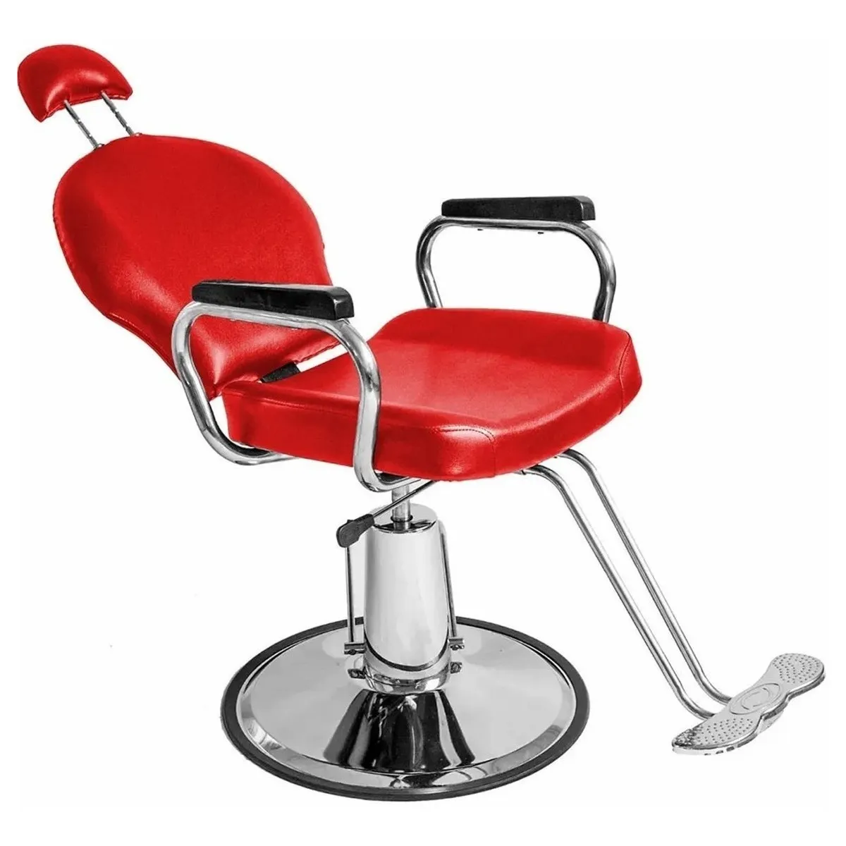 NANOFORT - Sillon Barbero Barberia Silla Peluqueria Rojo