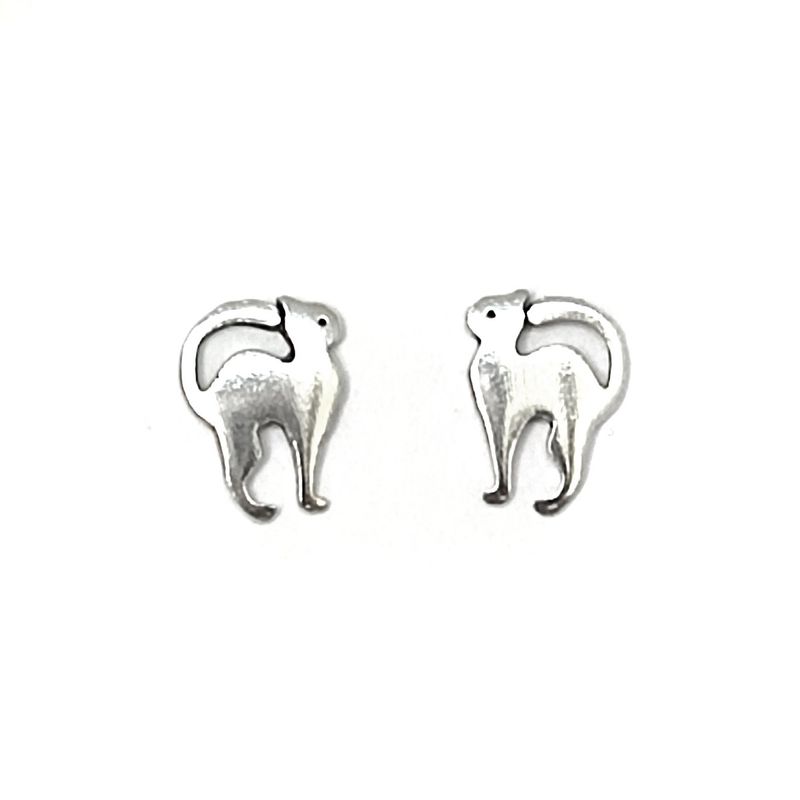 ANDREA COGGIOLA JOYAS - Aros Gato Perfil Plata Fina 925