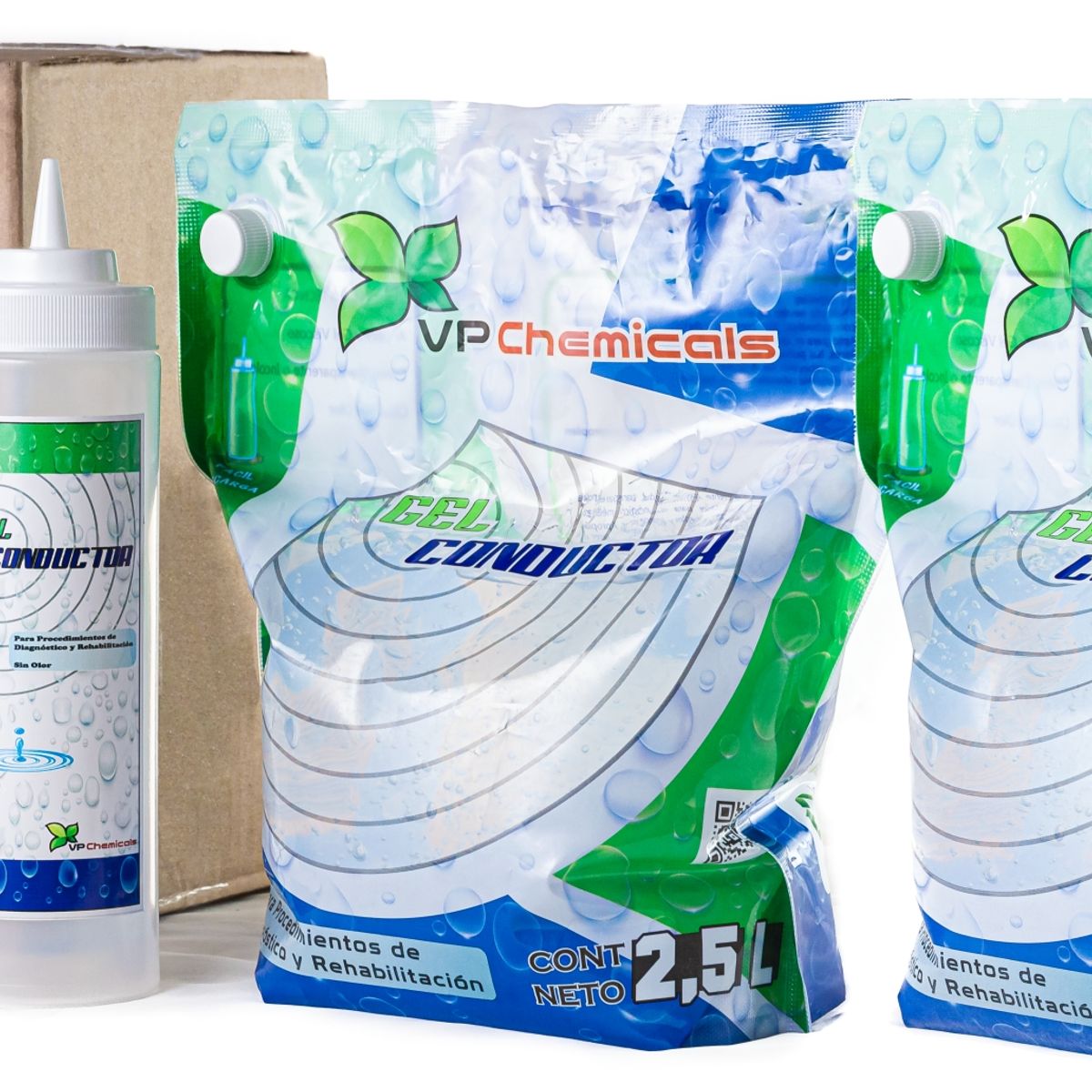 VP CHEMICALS - Gel Conductor Pack 2 Bolsas 2,5 Lts + Dispensador