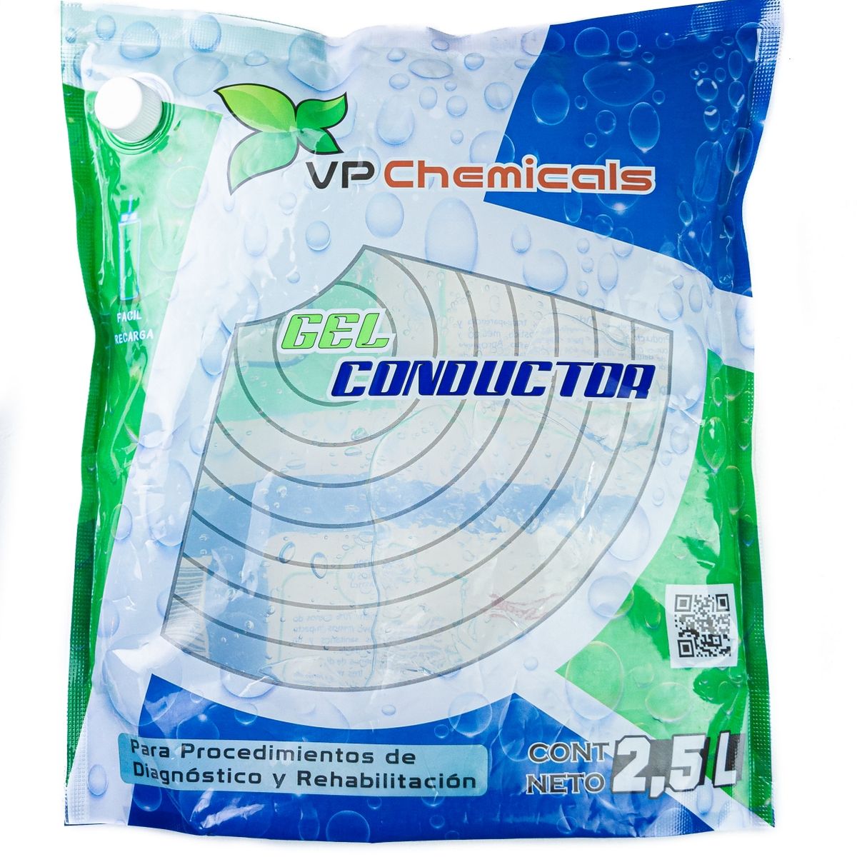 VP CHEMICALS - Gel Conductor Incoloro Bolsa 2,5 Lts + Dispensador