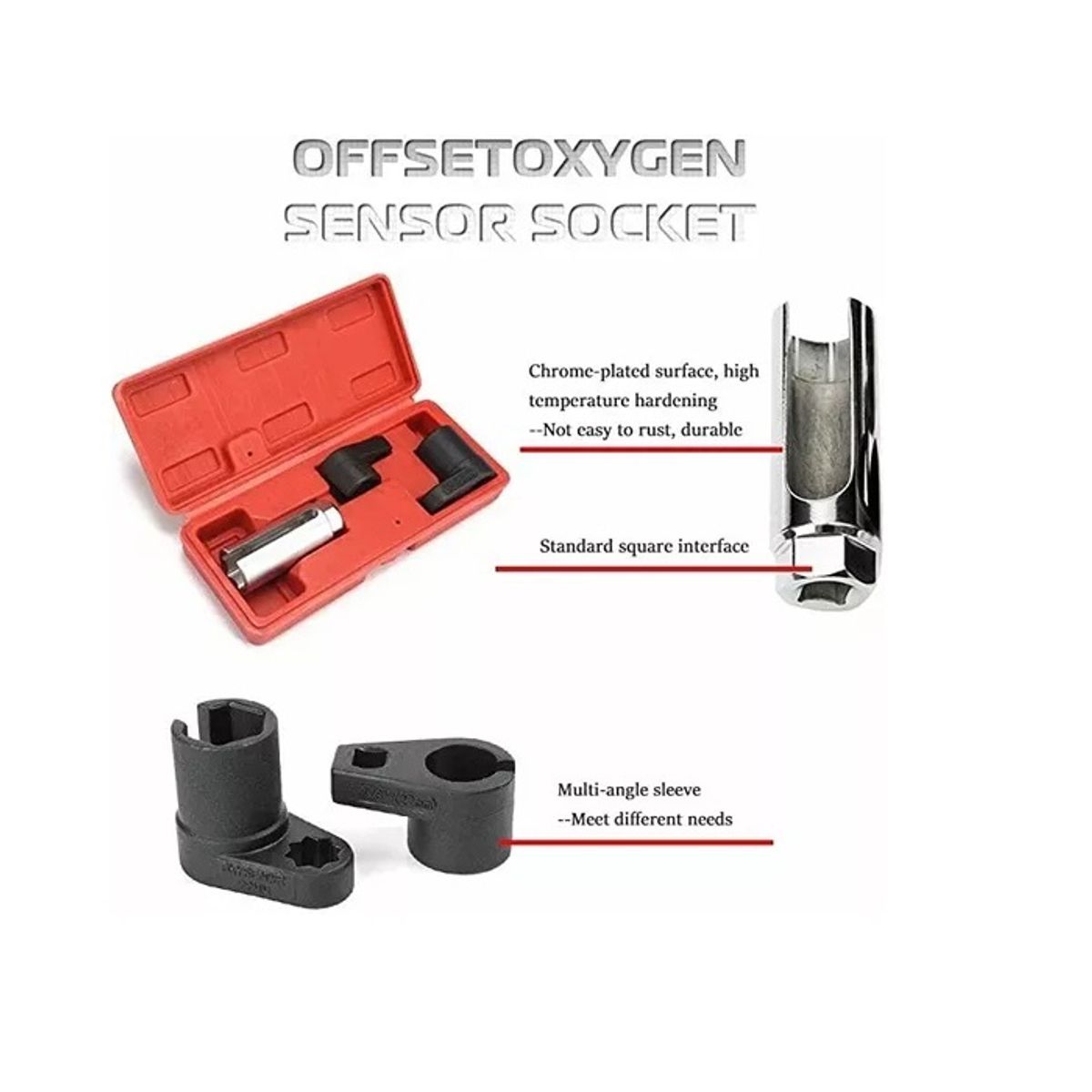 GENERICO - Kit 3 Dados Sensor Oxigeno 3 Pcs 1/2 Y 3/8 Pro