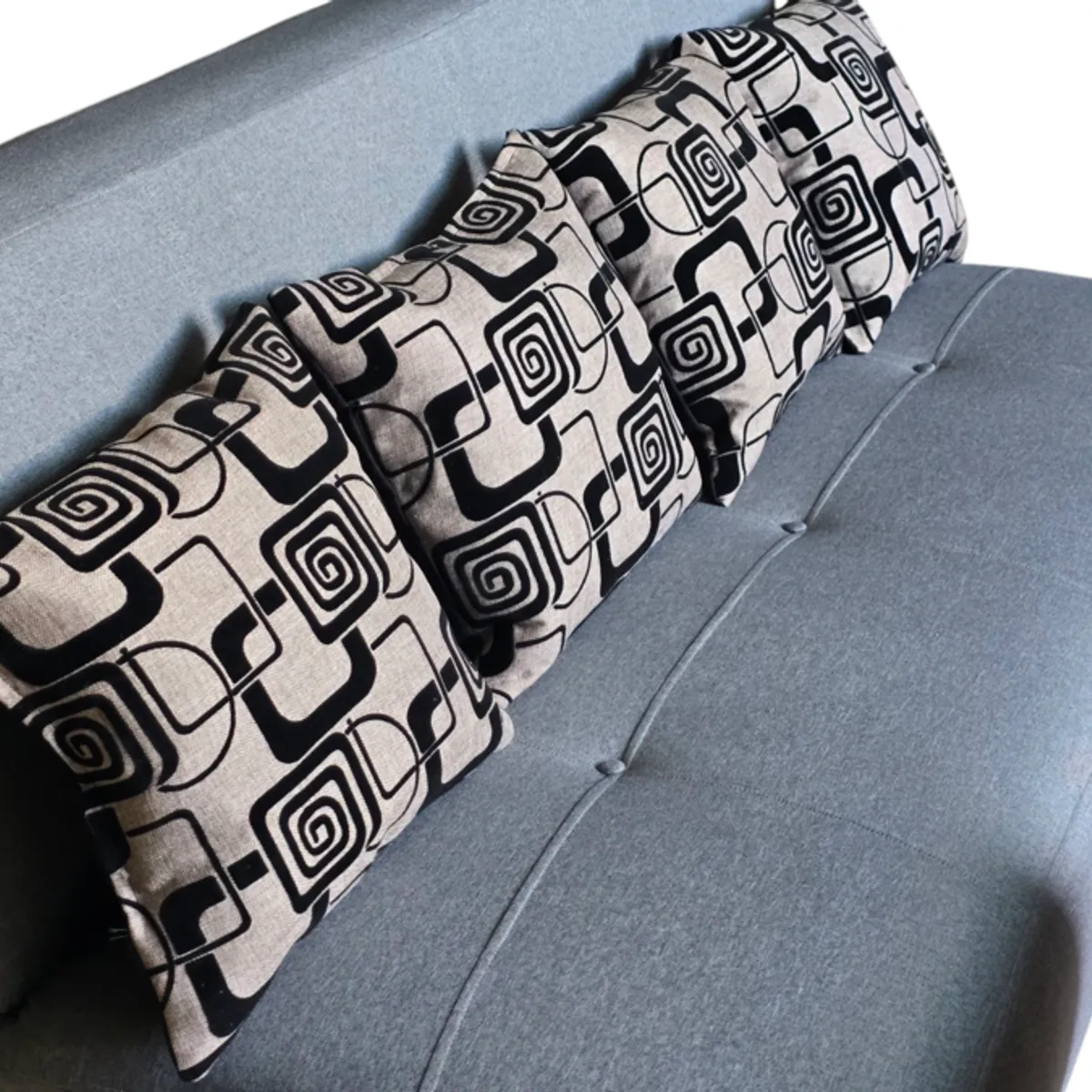 GENERICO - Futón Pequeño (150cm) 2cuerpos + 2 puff + 2cojines