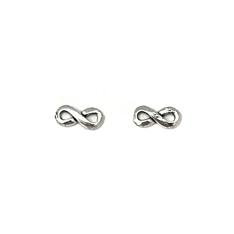 ANDREA COGGIOLA JOYAS - Aros Mini Infinito Plata Fina 925 Envejecida.-
