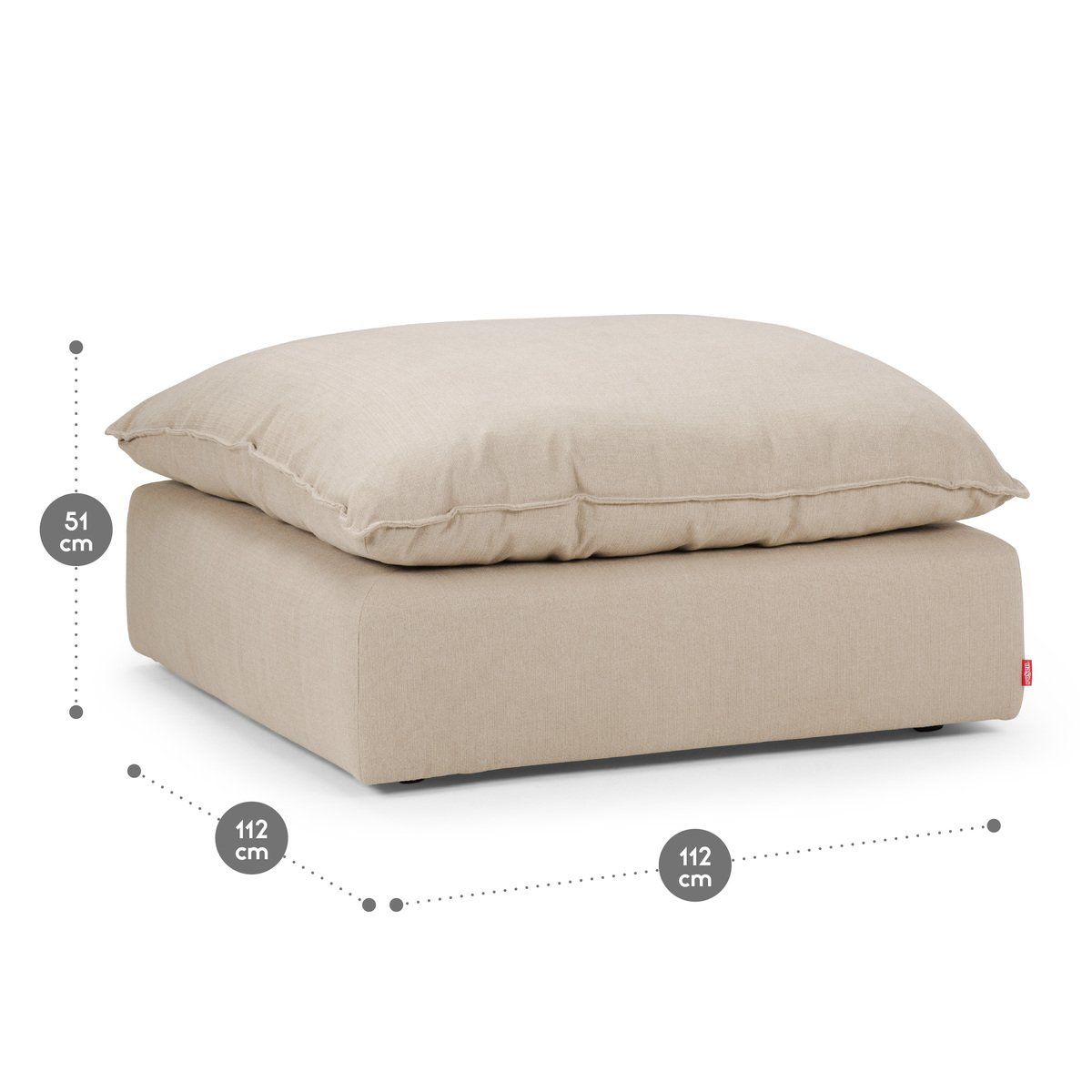 ROSEN - Ottoman Rosen Shanklin Tela Beige