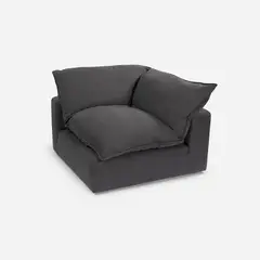 ROSEN - Sofá Esquinero Shanklin Tela Charcoal