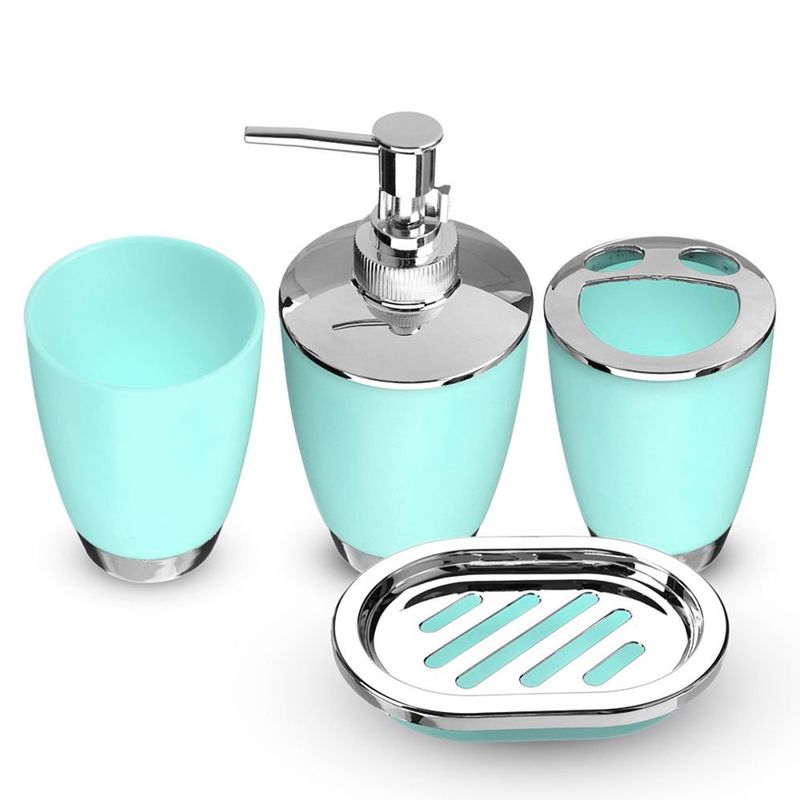 ESHOPANGIE - Set Accesorios De Baño 4pzs Porta cepillos Jabonera Verde