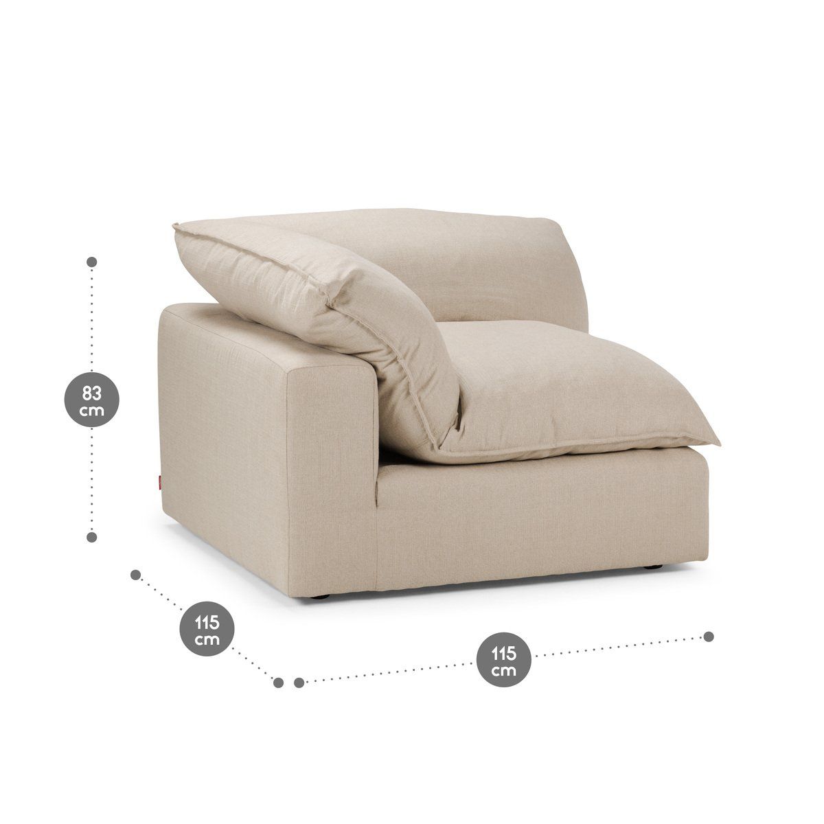 ROSEN - Sofá Esquinero Rosen Shanklin Tela Beige