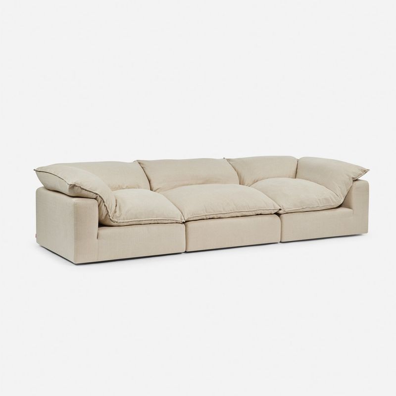 ROSEN - Sofá Modular Rosen Shanklin 2 Esquineros+1 Butaca Tela Beige