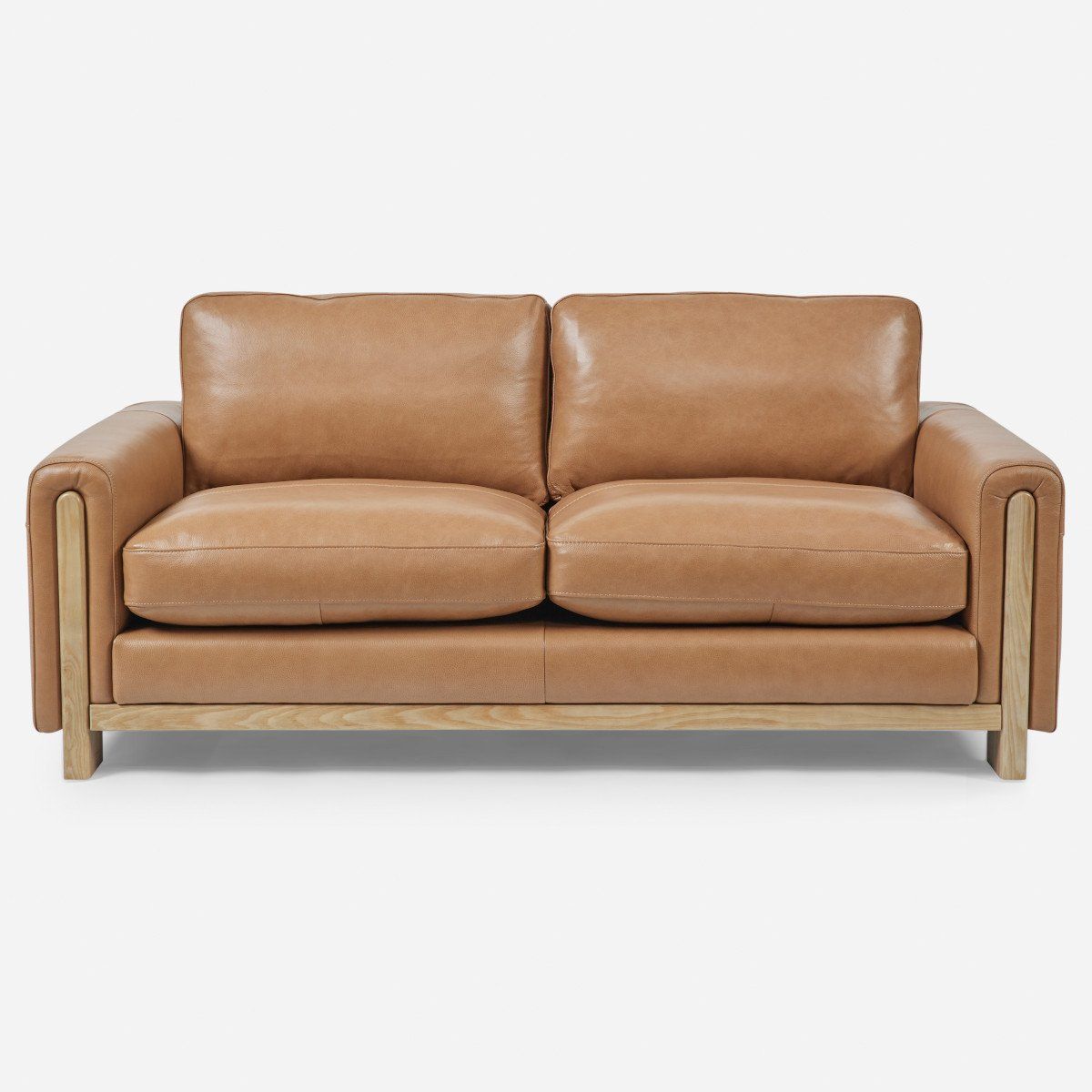 ROSEN - Sofá Rosen Berna 3,5 Cuerpos Cuero Miel