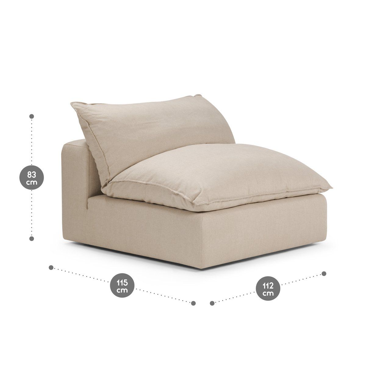 ROSEN - Sofá Butaca Rosen Shanklin Tela Beige