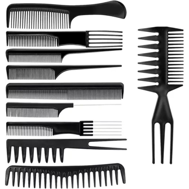 GENERICO - Set De 10 Peinetas Profesionales Peluquería O Barbería