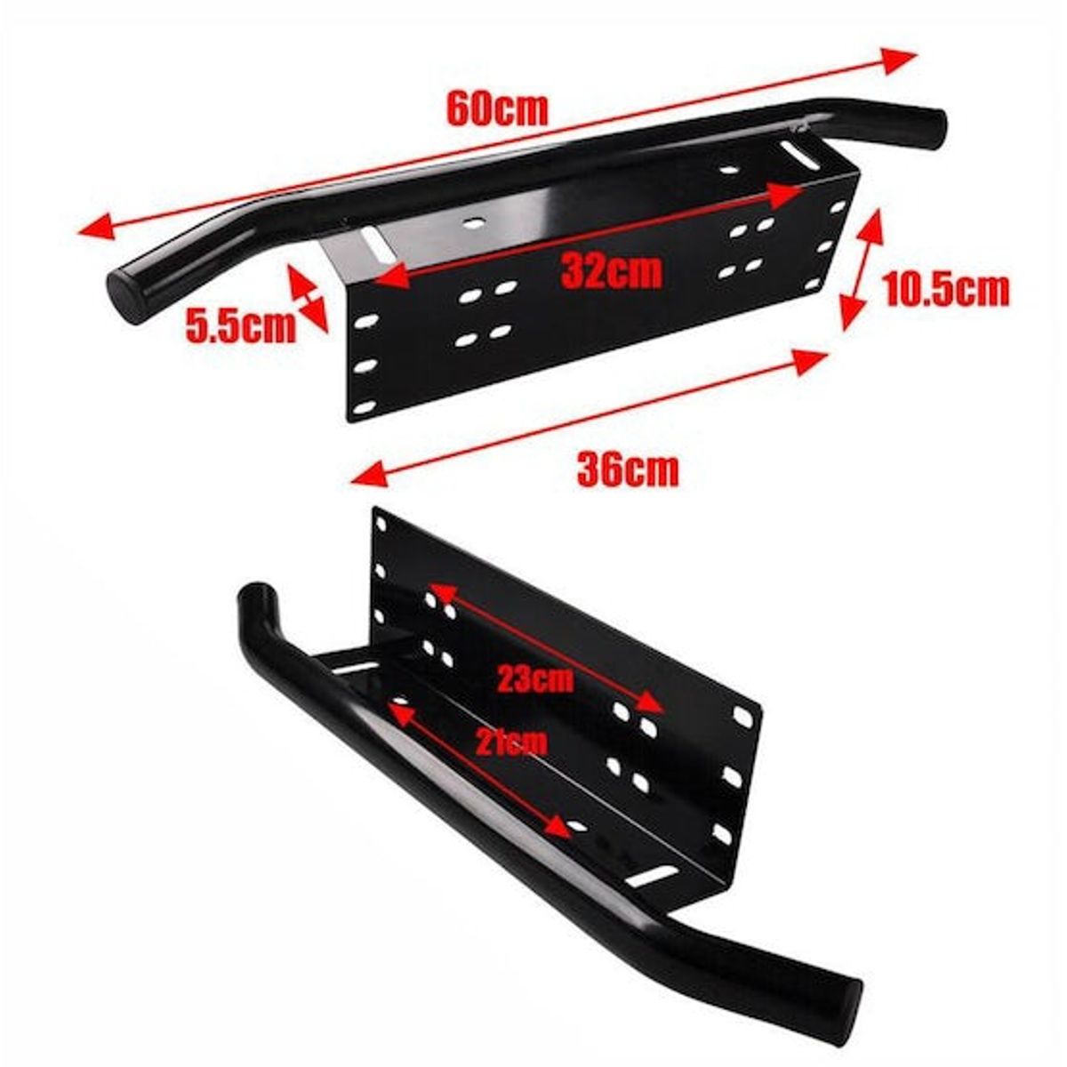 GENERICO - Porta patente de autos negro metálico con barra de defensa