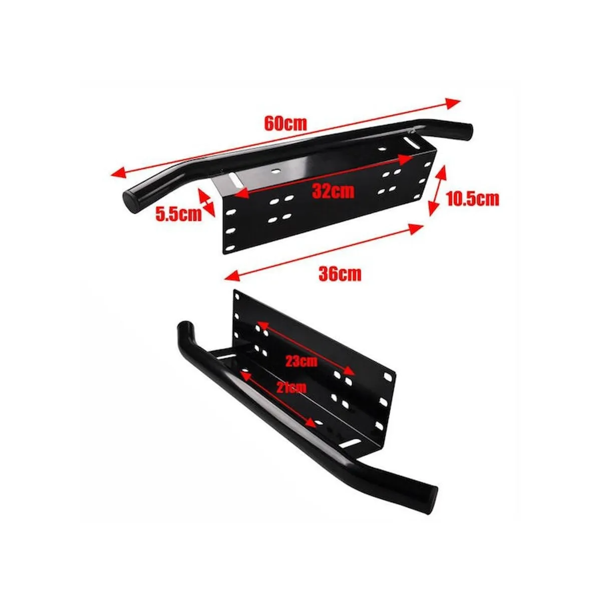 GENERICO - Porta patente de autos negro metálico con barra de defensa